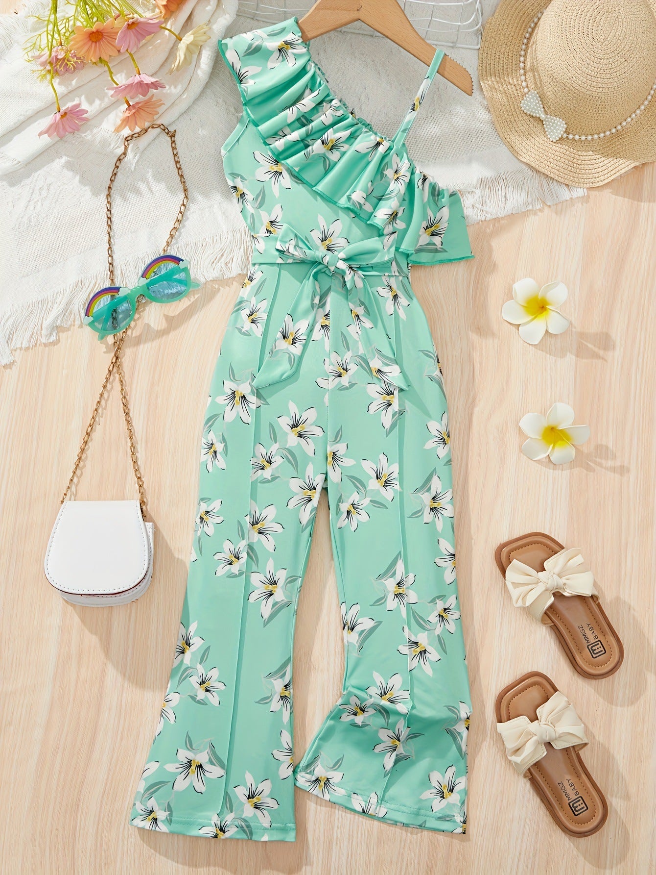 Tuta Estiva Monospalla con Stampa Floreale