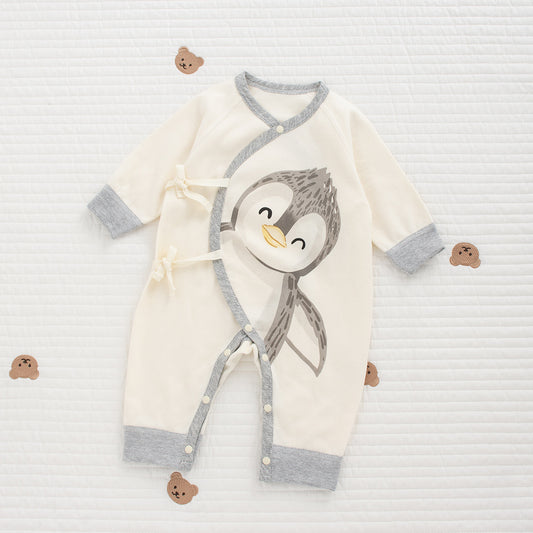 Tutina Neutra neonato/a  Bimbo/ Bimba  in cotone – Pinguino sorridente