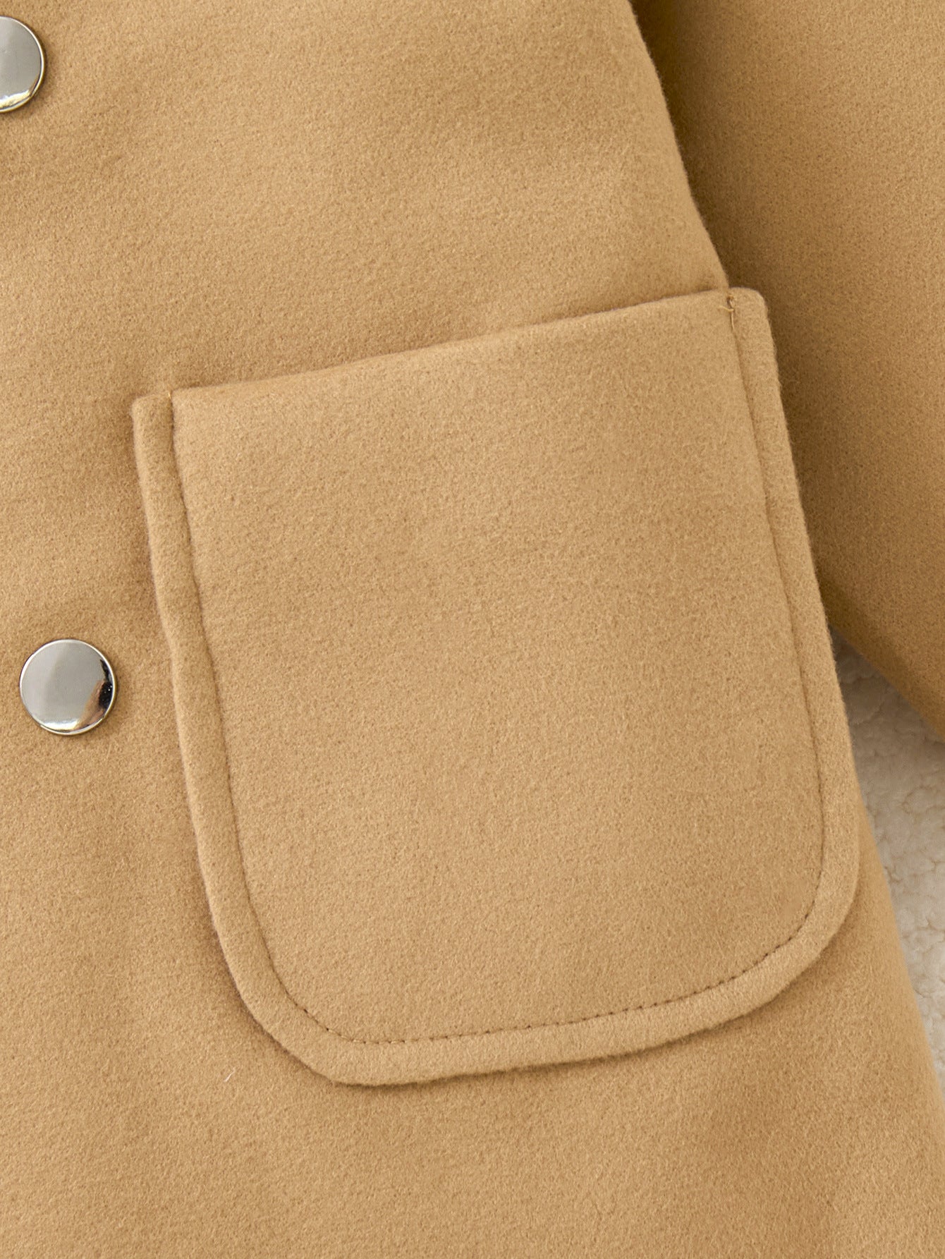 Cappotto Elegante Bambino  Modello Doppiopetto Color Cammello