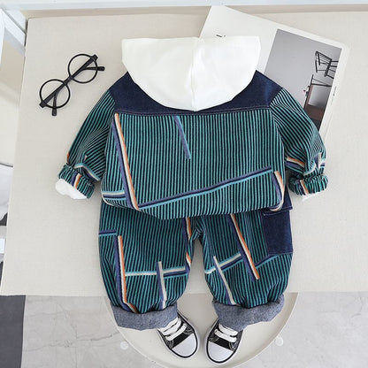 Set 3pz bimbo elegante Felpa, Giacca  e pantalone