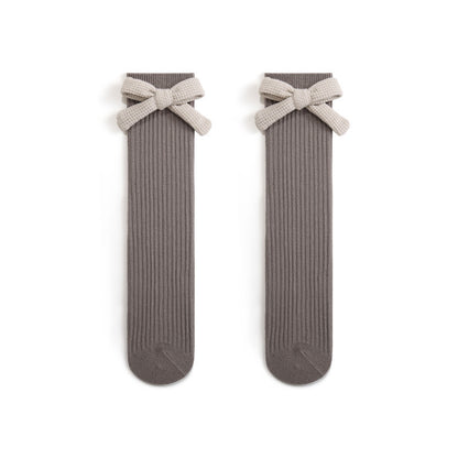 Calze Lunghe Bambina con Fiocco – Stile Elegante e Morbido