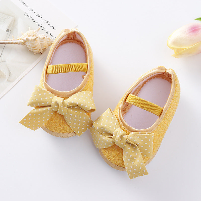 Scarpine neonata con fiocco colorato – varie fantasie