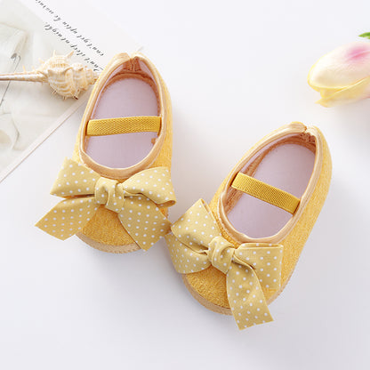 Scarpine neonata con fiocco colorato – varie fantasie