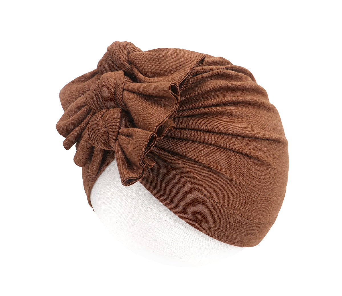 Turbante Neonato con Fiocco Cappellino Morbido in Cotone