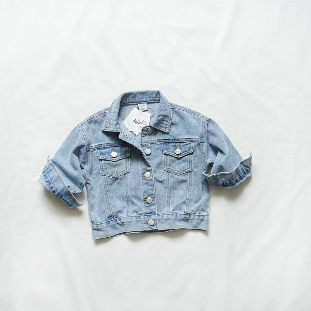 Giacca di jeans bambina – Denim chiaro casual primaverile