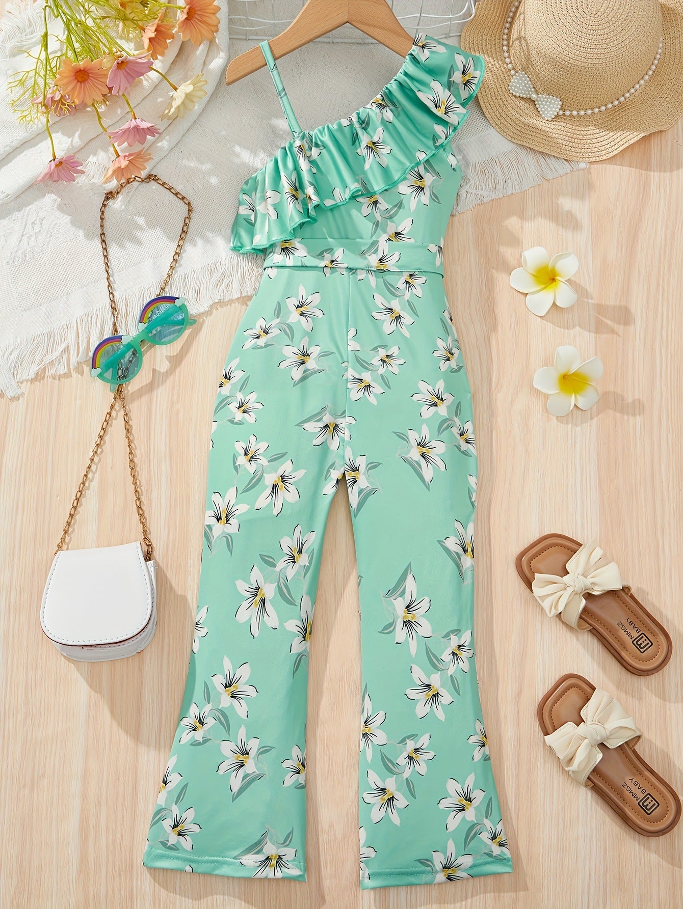 Tuta Estiva Monospalla con Stampa Floreale