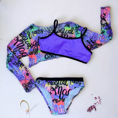 Set Bikini Bambina fluo