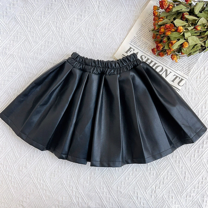 Gonna Plissé Eco-Pelle Baby Autunno/Inverno