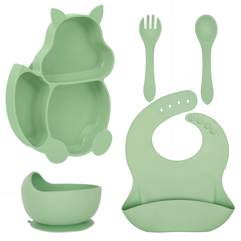 Set Pappa Silicone 5 Pezzi con Ventosa – Antiscivolo e Sicuro