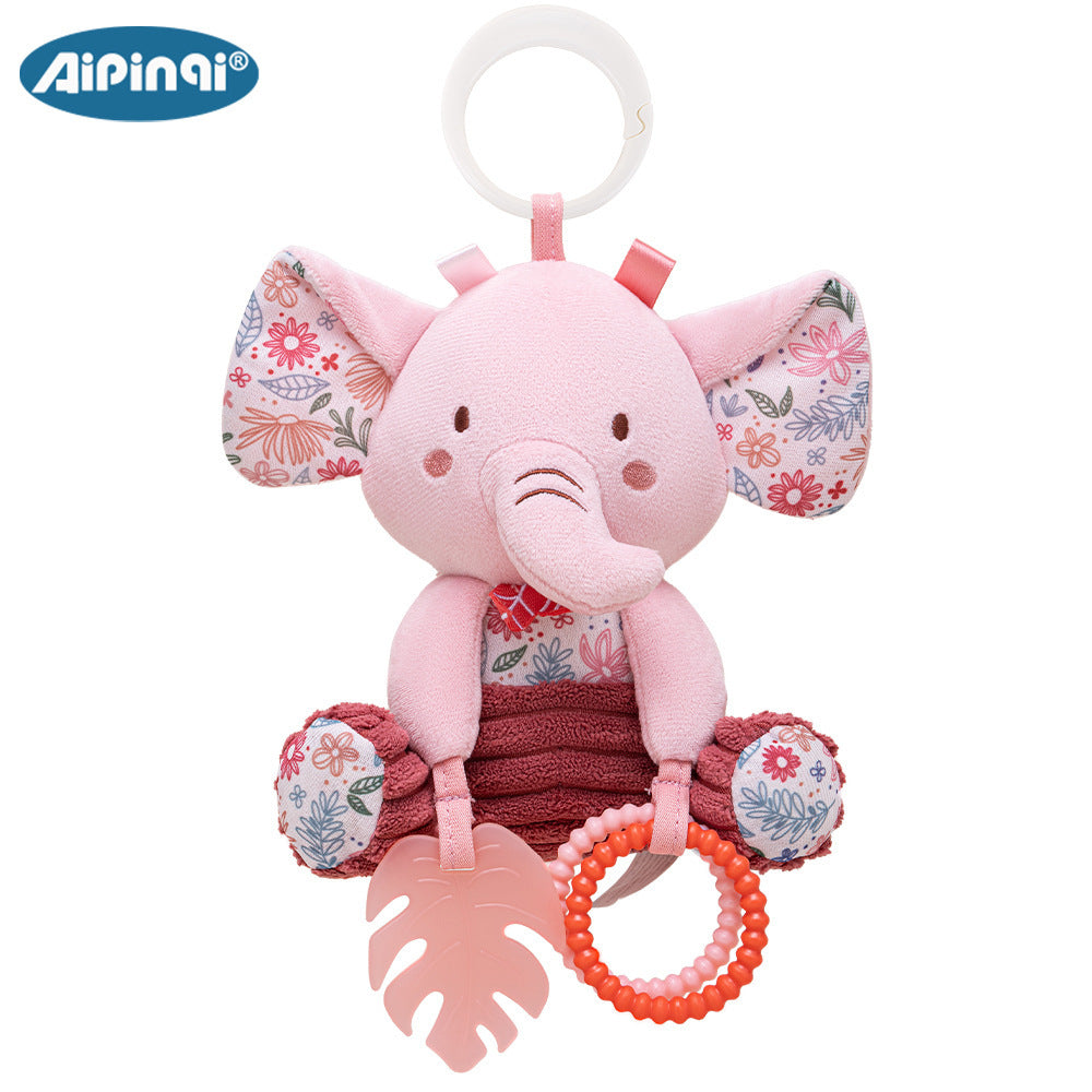 Giocattolo Peluche con Sonaglio e Massaggiagengive – Animaletti da Appendere