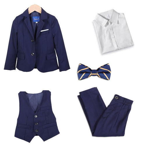 Completo Elegante blu 5 Pezzi per Bambino  Cerimonia & Occasioni Speciali
