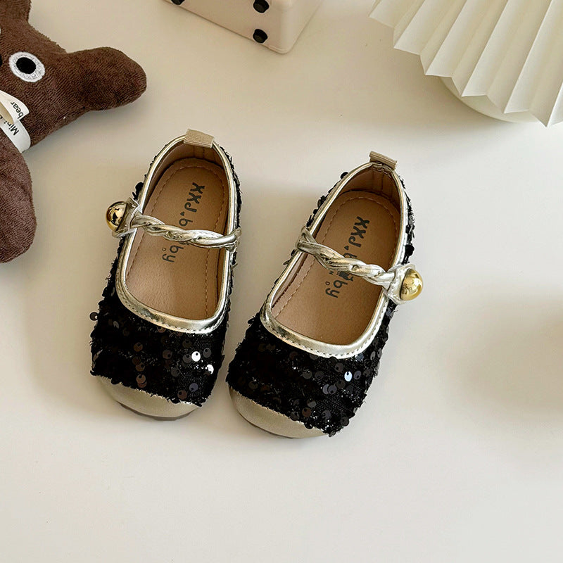 Ballerine Eleganti Bambina con Paillettes e Campanellino