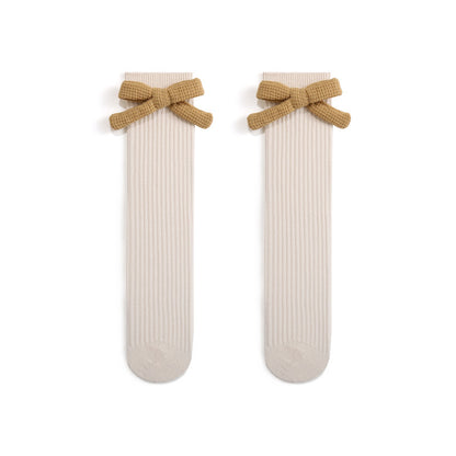Calze Lunghe Bambina con Fiocco – Stile Elegante e Morbido
