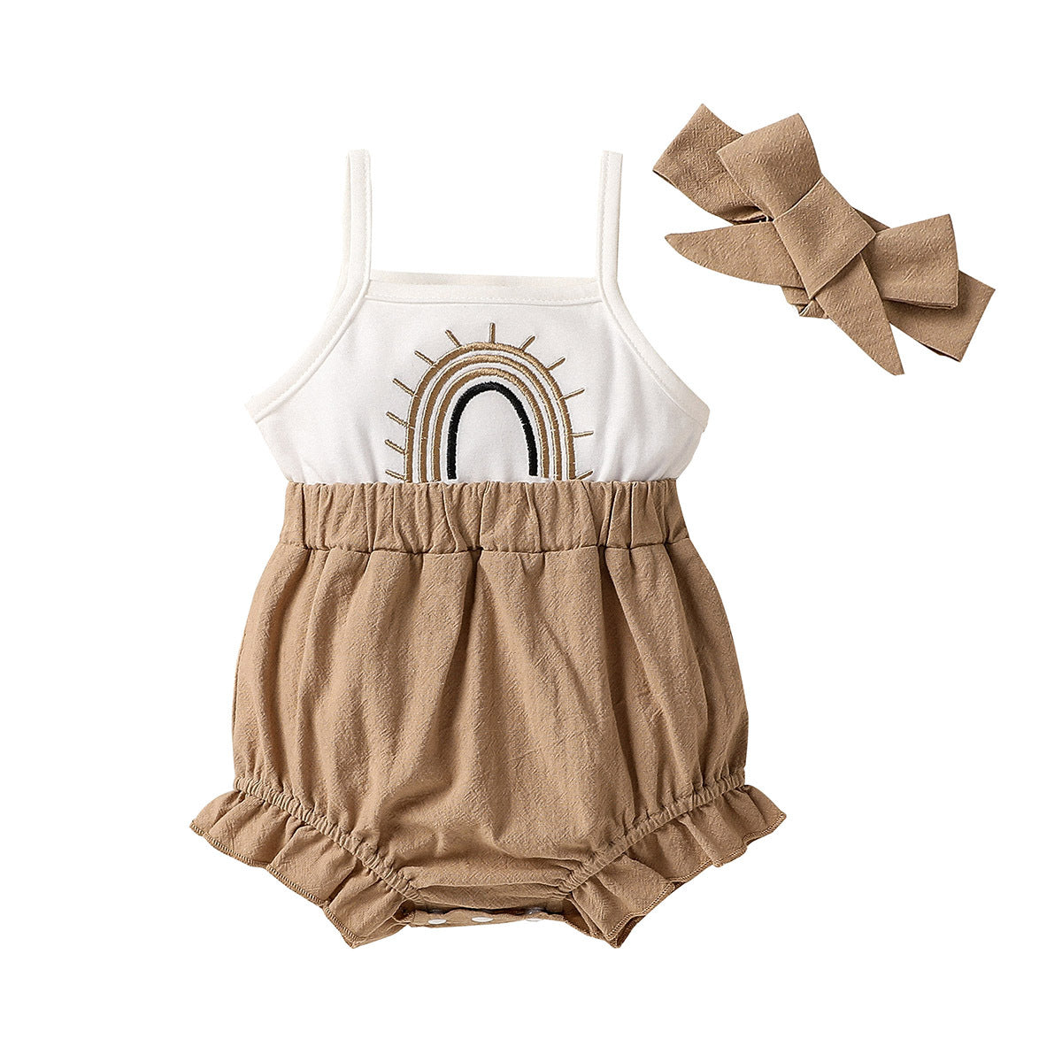 Completo Estivo Bambina con Body Arcobaleno e Accessori