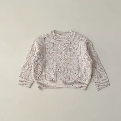 Completo Bimba Maglia + Pantaloni in Lana – Maniche Trecce