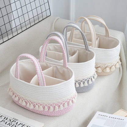 Cestino Organizer in Corda con Manici