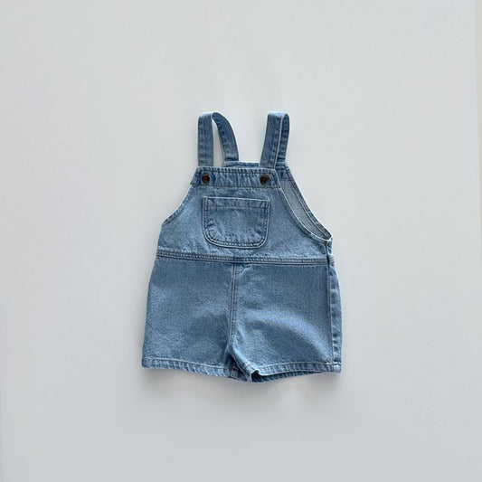 Dettaglio Salopette in Denim Corto per Bambini