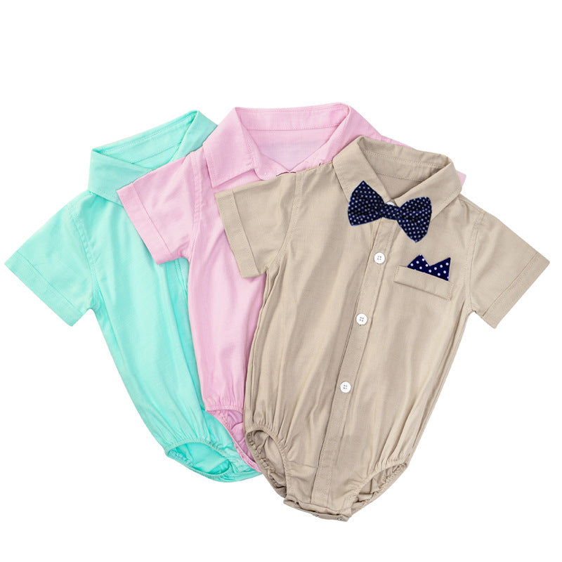 Body camicia elegante per neonato – con papillon, 3 colori