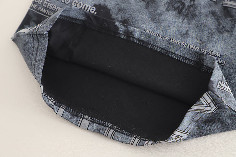 Completo Estivo Bambino  T-shirt GAND e Shorts Jeans Strappati