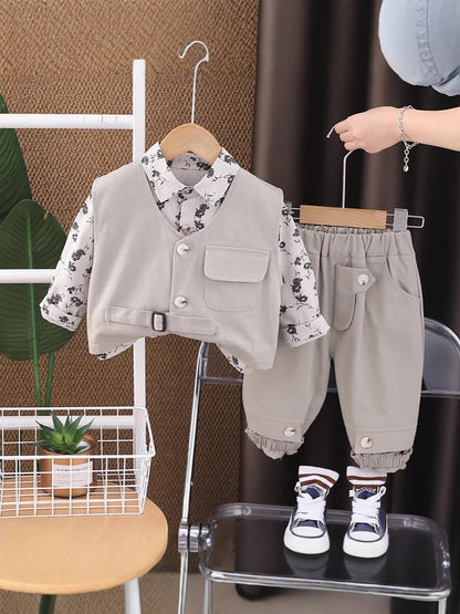 Completo Estivo per Bambino - Camicia Safari e Pantaloncini