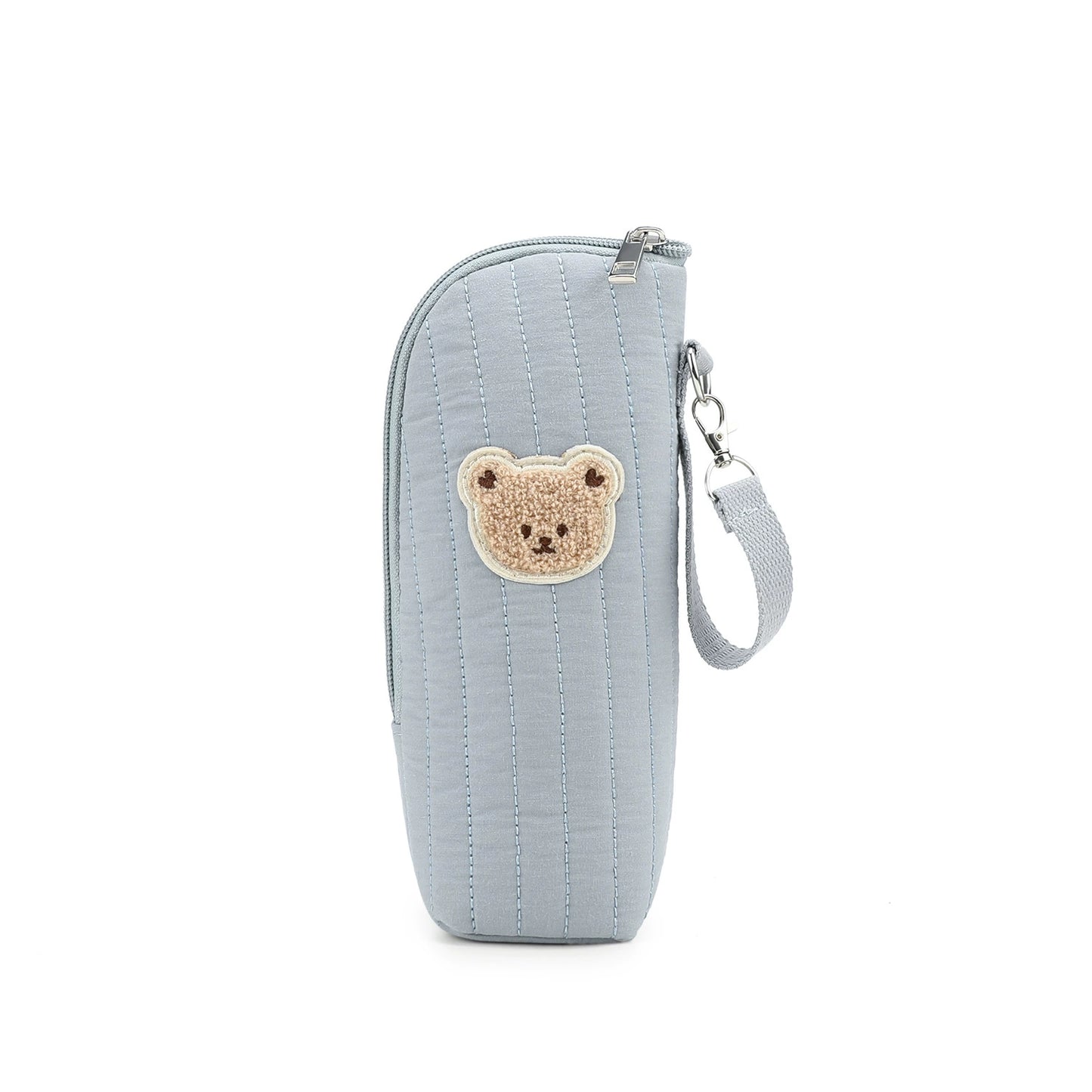 Portabiberon Termico Isolante in Cotone con Orsetto – Mantiene Caldo/Freddo
