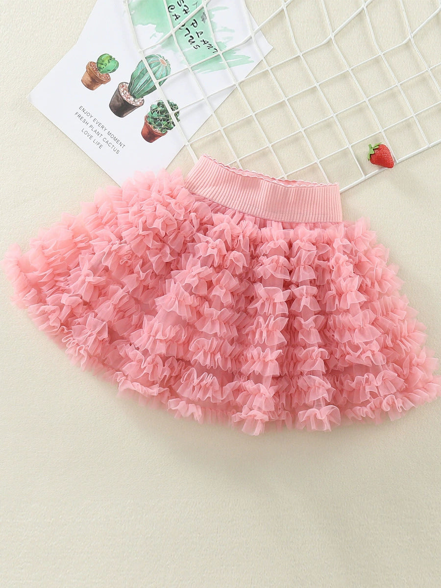 Gonnellina in tulle multistrato per bambina – Modello vaporoso