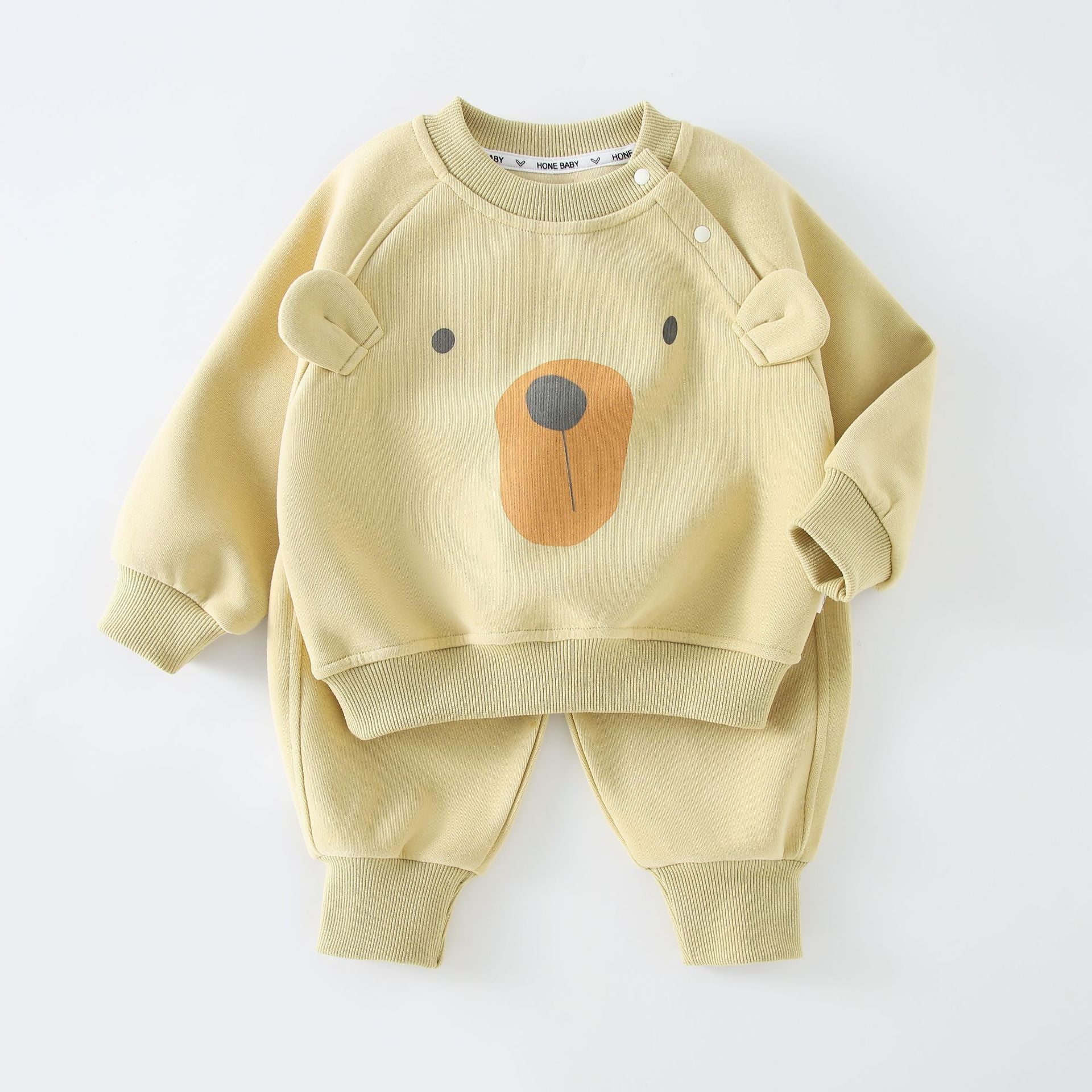 Completo Orsetto Bambino in Cotone – Felpa e Pantaloni