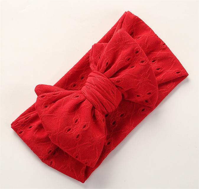 Fascia Neonato con Maxi Fiocco Ricamato – Morbido Cotone Elasticizzato 🎀