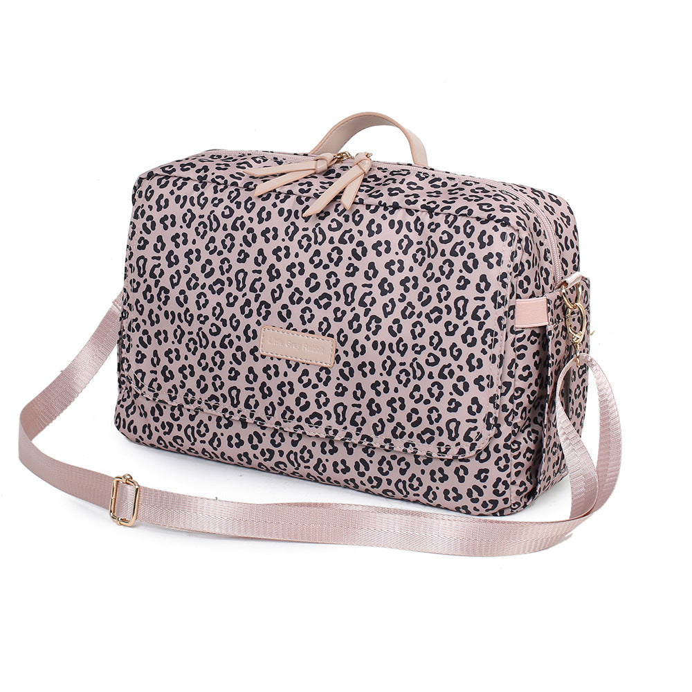 Borsa  Mamma Leopardata – Impermeabile, Grande Capienza con Tracolla e Attacchi Passeggino