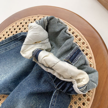 Pantaloni Jeans Bambino con Tasche Asimmetriche - Modello Urban Casual