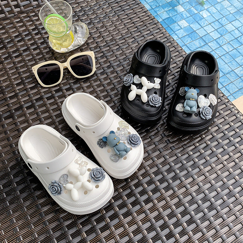 Crocs Estivi Bambina con Decorazioni 3D Orsetto e Palloncino