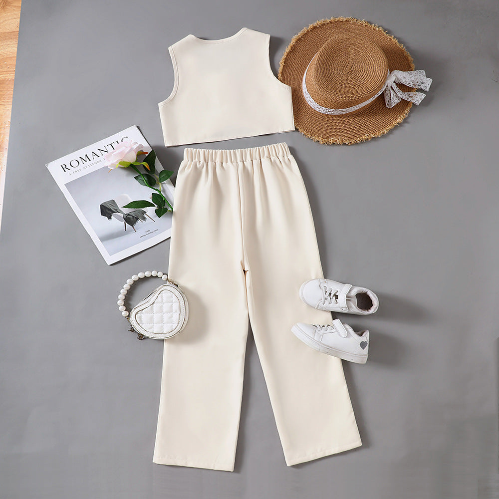 Completo Elegante Bimba  Top e Pantaloni