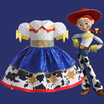 Costume da Cowgirl per Bambine - Stile Jessie toy story