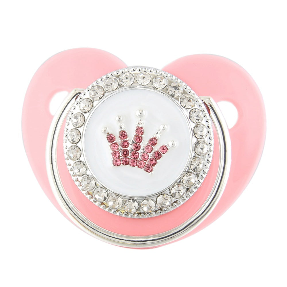 Ciuccio 6-12 mesi Corona Luxury Rosa in Cristalli