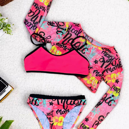 Set Bikini Bambina fluo