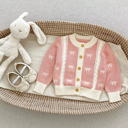 Bretelle o cardigan Bambina in Maglia - con Fiocchetti