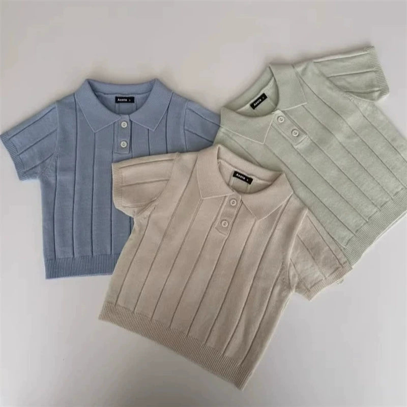 Maglioncino Polo Estivo a Costine per Bambino – Morbido, Elegante e Traspirante