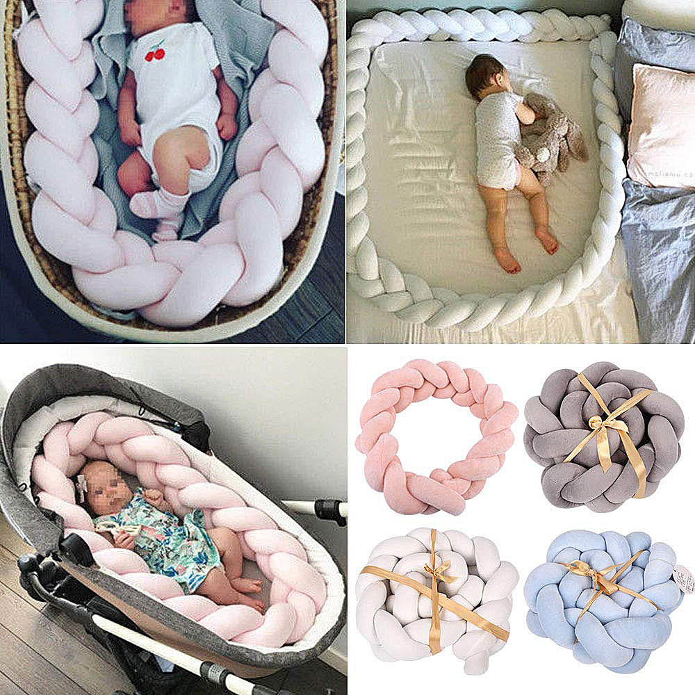 Paracolpi intrecciati / treccia per lettino e culla 3 FILI