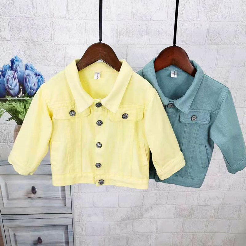 Giacca Bimbo in Cotone Stile Denim – Varianti Colore Primaverili