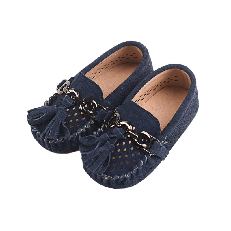 Mocassini  con Nappe e Dettaglio Oro per Bambino/a