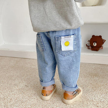 Jeans Casual per Bambini con Design Simpatico