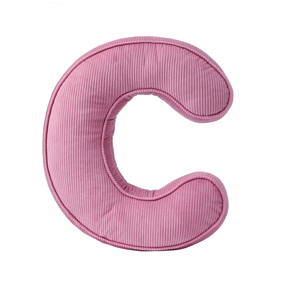 Cuscino lettera in tessuto –  decorativi per cameretta Rosa