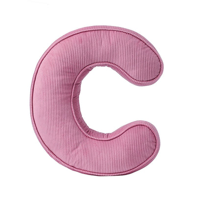 Cuscino lettera in tessuto –  decorativi per cameretta Rosa