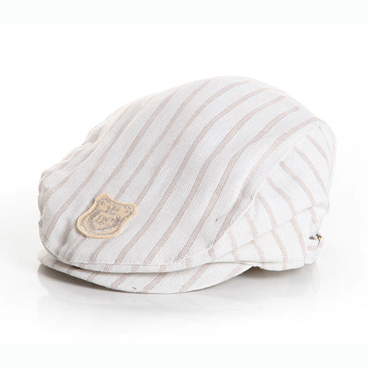 Coppola stile vintage a righe per bambini – Regolabile e traspirante