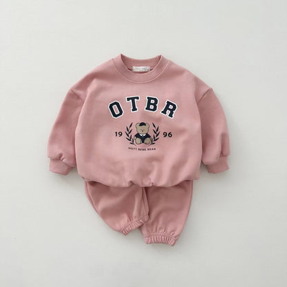 Completo Bimbo “OTBR Bear” – Felpa e Pantalone in Cotone