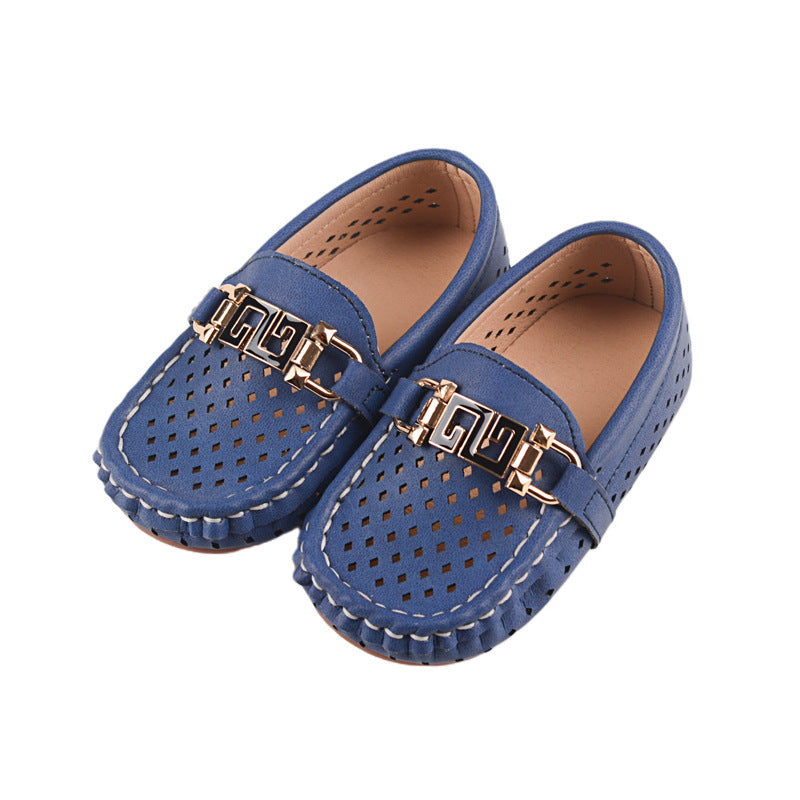 Mocassini  Eleganti per Bambini con Fibbia Greca Dorata