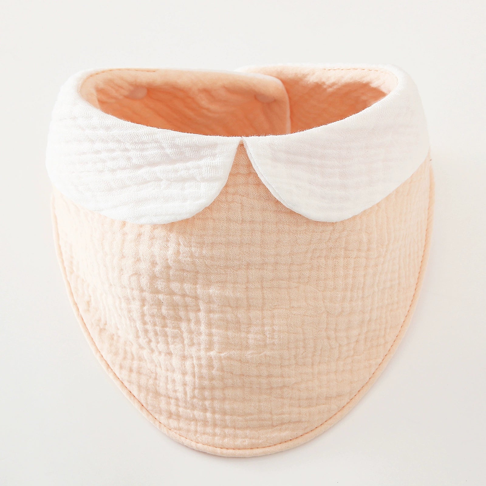 Bavetta Neonato in Mussola con Colletto – Morbida, Assorbente e Super Chic