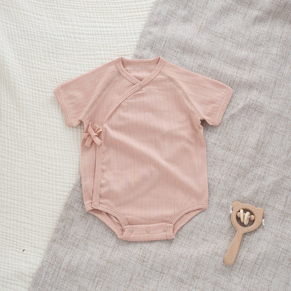 Body manica corta neonato kimono in cotone a costine – 3 colori