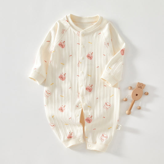 Tutina Neonato in Cotone a Costine  Stampa Orsetti