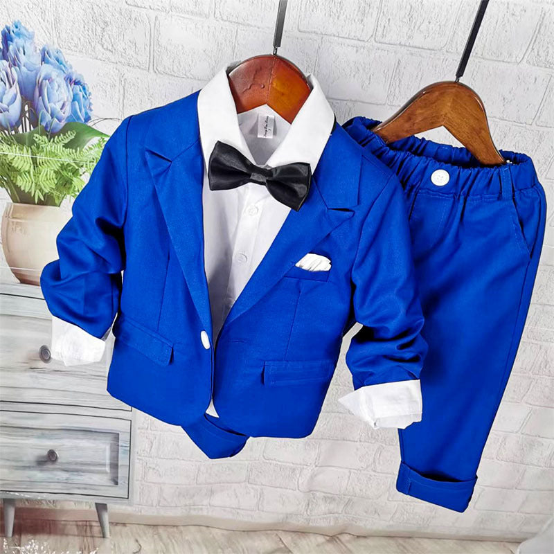 Completo da Cerimonia Bimbo 4 Pezzi – Blu Royal con Papillon